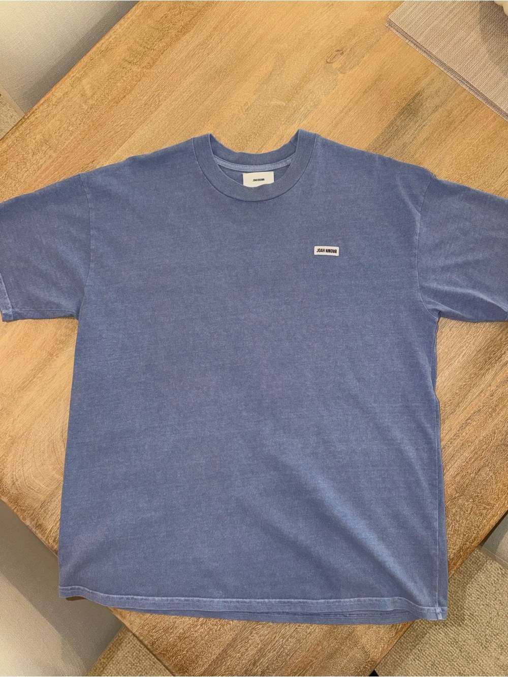 Joah Brown Short Sleeve Crew T-Shirt in Washed Blue